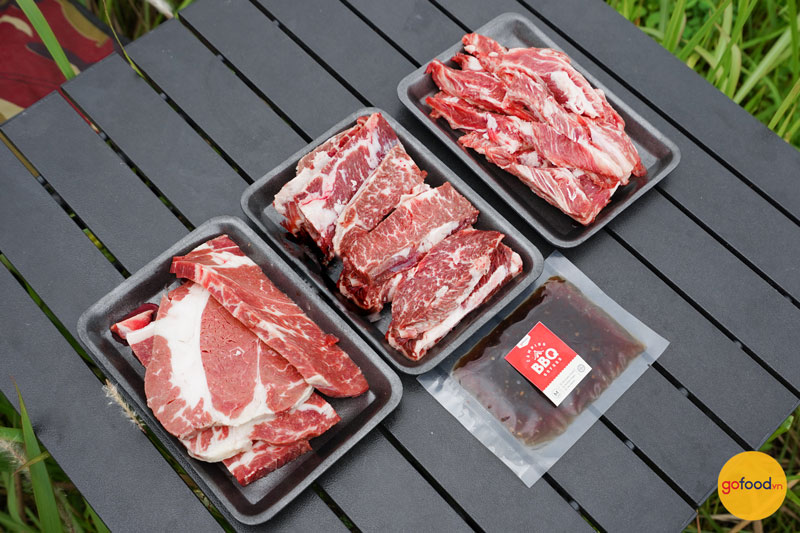 Set BBQ Camping size M gồm 3 phần thịt bò nhập khẩu