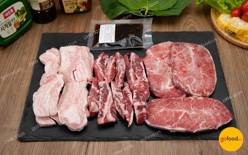 Combo nướng 2A có đa dạng các phần thịt