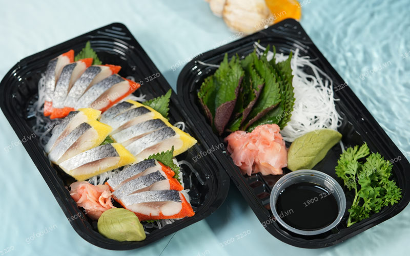 Sashimi cá trích ép trứng