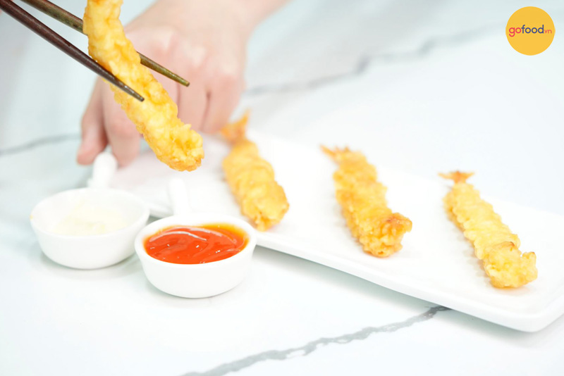 Cách chế biến và thưởng thức tôm tempura Gofood