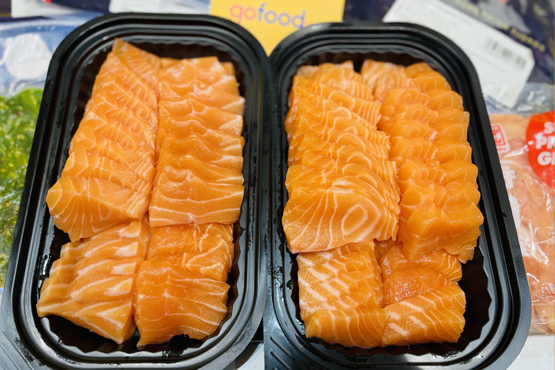 Cá hồi ăn sashimi được nhiều khách hàng ưa chuộng