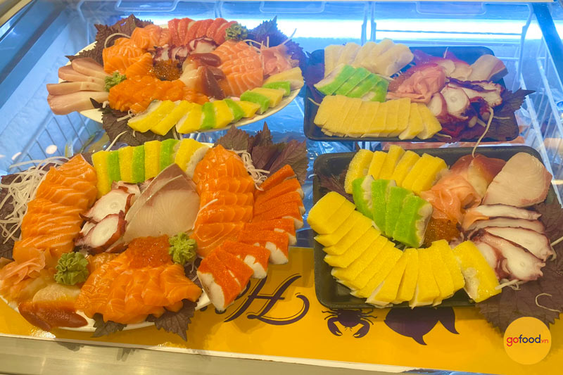 Gofood hỗ trợ cắt thái sashimi miễn phí theo yêu cầu