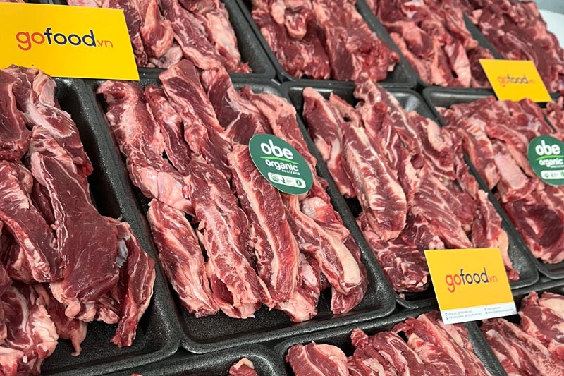 Đơn hàng thịt bò OBE Organic tại Gofood
