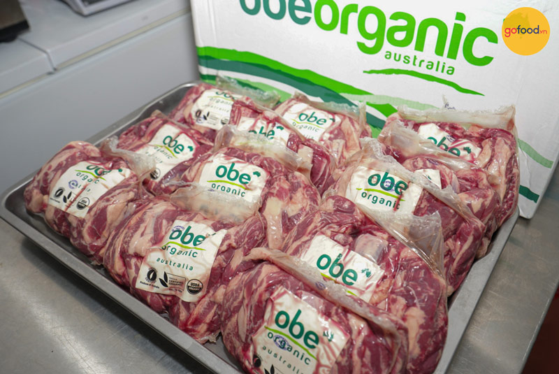 Những phần thịt bò Úc tươi hữu cơ Obe giàu dưỡng chất