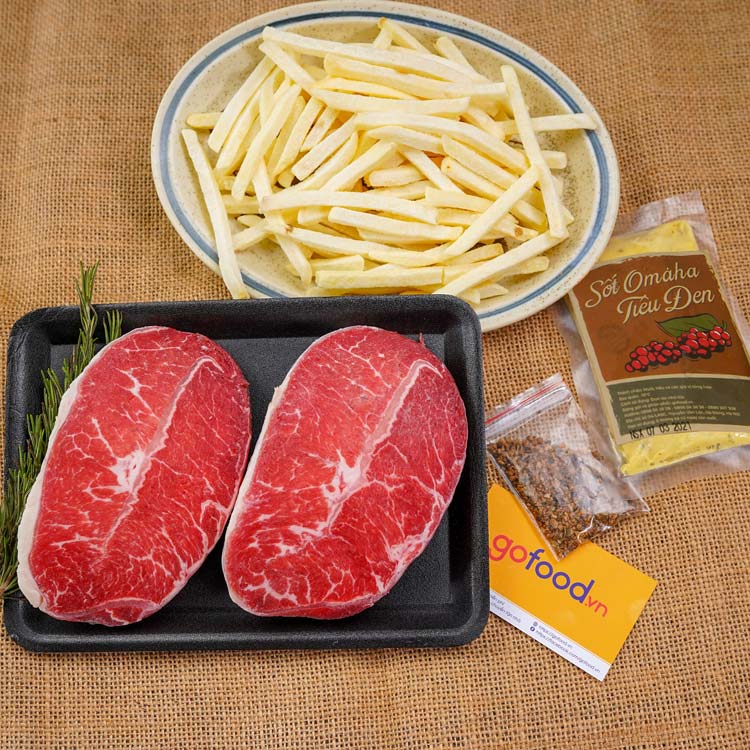Gofood cung cấp đầy đủ nguyên liệu làm Beefsteak