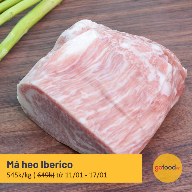 giá tốt mỗi tuần thịt má heo iberico