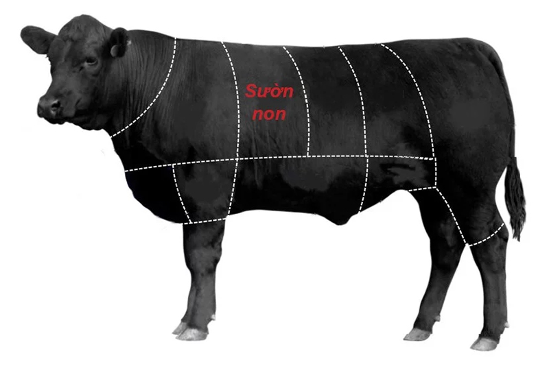 Sườn non rút xương là một trong hai phần thịt ngon nhất của chú bò