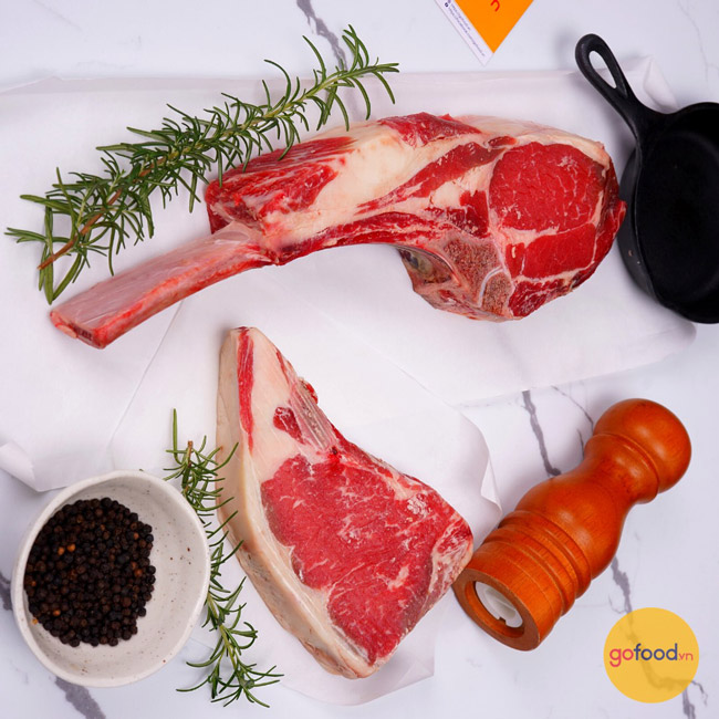 Các phần thịt bò chuyên dùng cho món Steak tại Gofood được ủ từ 35-40 ngày