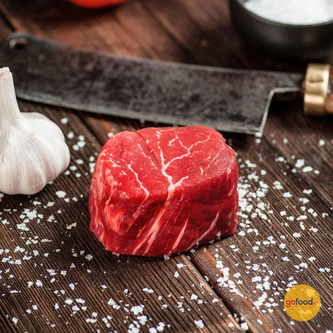 Thăn nội bò Mỹ mềm mọng, là phần thịt ngon nhất để chế biến Steak