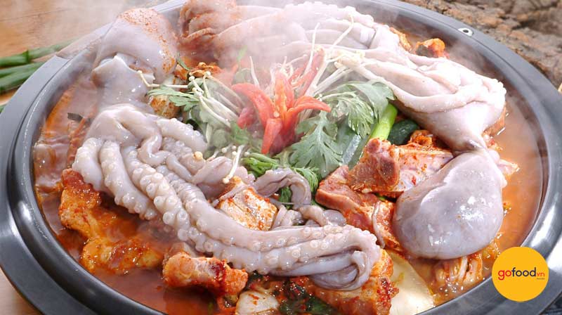 Bạch tuộc nh&uacute;ng lẩu 