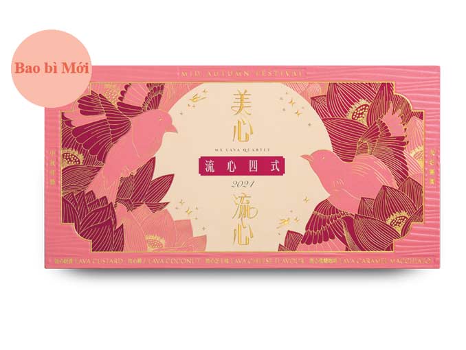 Bánh trung thu Lưu Tâm Tứ Thức MX Lava Quartet Mooncake 360g