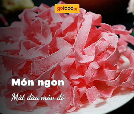 Cách làm mứt dừa màu đỏ với gấc, củ dền, thanh long