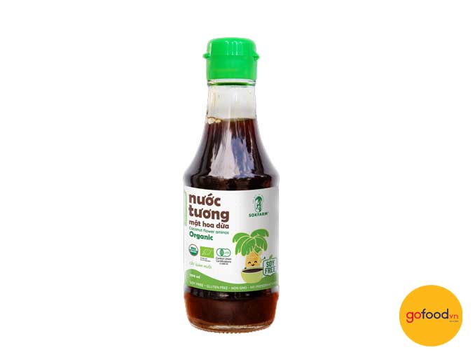 Nước tương hữu cơ mật hoa dừa Organic Sokfarm 200ml