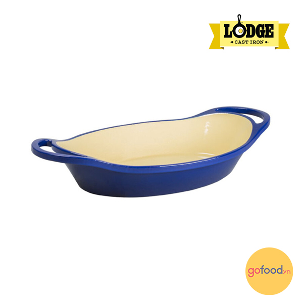 Khay nướng phủ gốm Lodge EC2C32 màu xanh đen 1,8 lít