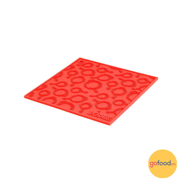 Lót nồi hoa văn chảo in nổi Lodge - Màu đỏ