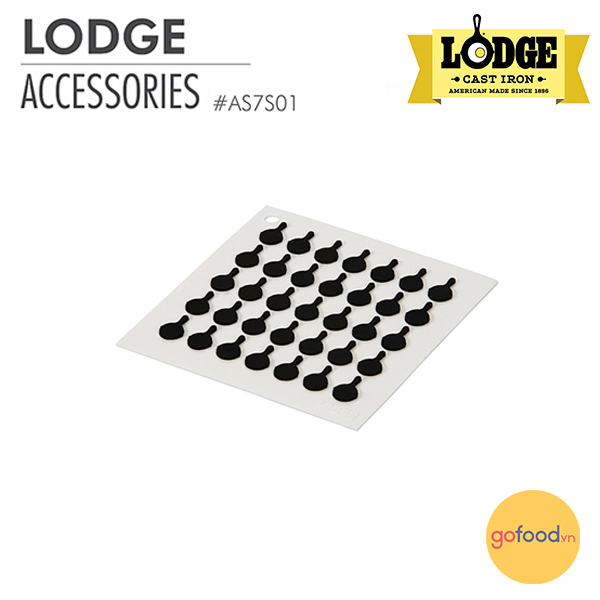 Miếng nhắc nồi silicon Lodge màu Trắng
