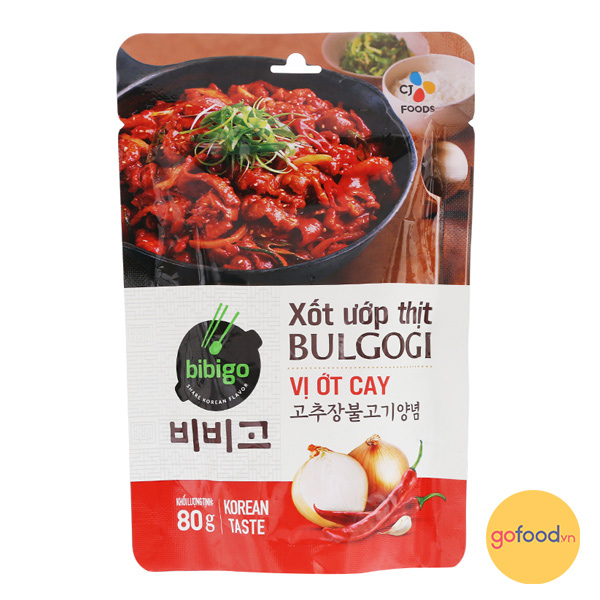Sốt ướp thịt vị ớt cay Bulgogi Bibigo 80 gr
