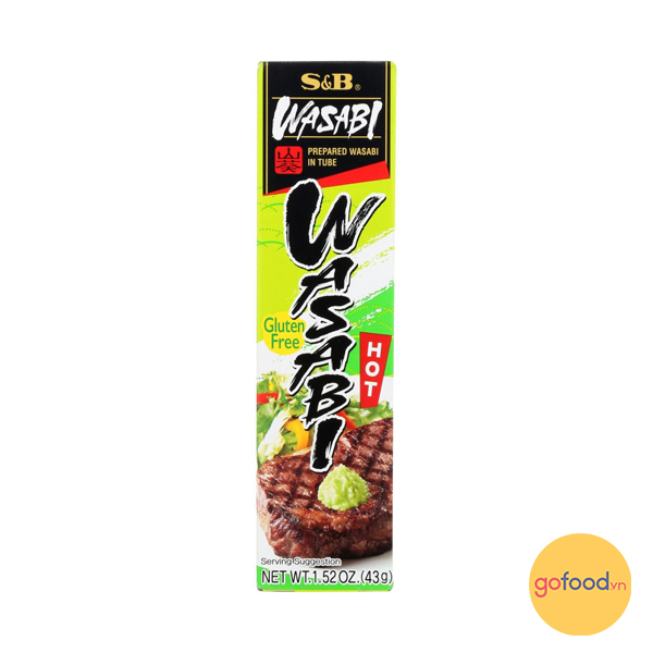 Mù tạt Wasabi S&B Nhật Bản cay thơm nồng 43 gr