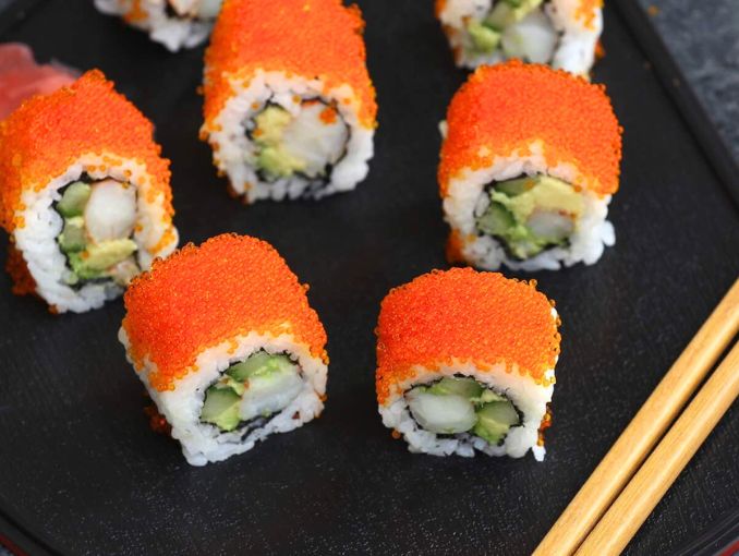 Trứng cá chuồn Tobiko màu cam 500gr/hộp