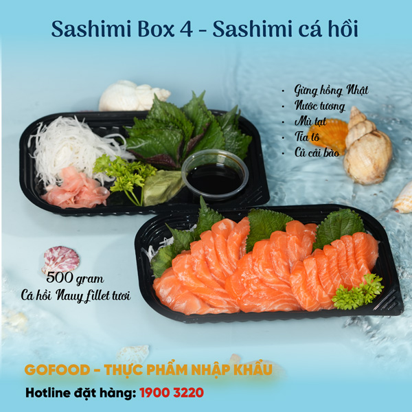Sashimi Box 4 - Sashimi cá hồi