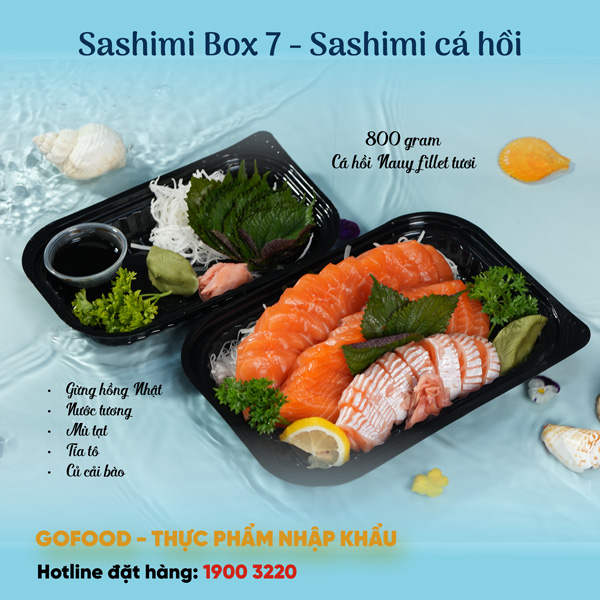 Sashimi Box 7 - Sashimi cá hồi