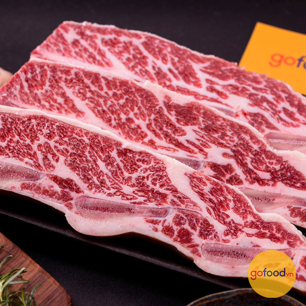Sườn non có xương bò Mỹ Black Angus (Loại cao cấp) - Short Rib Bone In Choice USDA