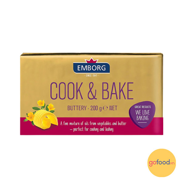 Bơ lạt Cook & Bake hiệu Emborg 200g