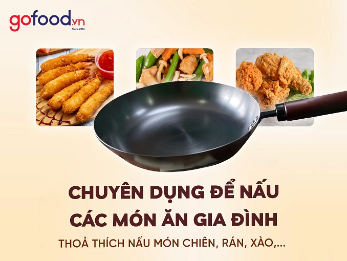 Chảo thép Carbon Nitriding Chef Studio 26cm