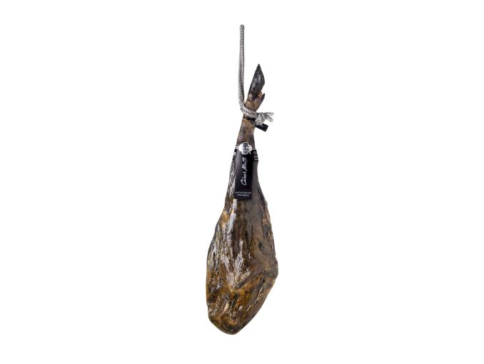 Thịt đùi heo muối 100% Iberian Bellota Ham 7,56kg - Tem đen, đùi sau