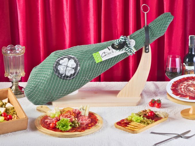 Đùi heo muối Cebo Campo Ham 50% Iberian Breed 7,86kg - Đùi trước heo đen, Iberico thuần chủng 50%