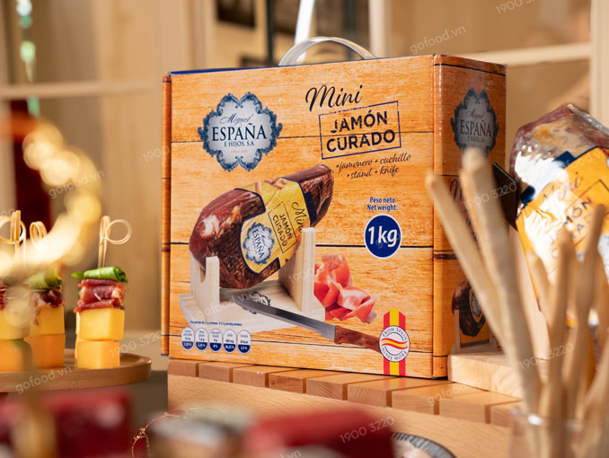 Đùi Heo Muối Mini Jamón Curado 1kg - Đùi Sau, Không Xương