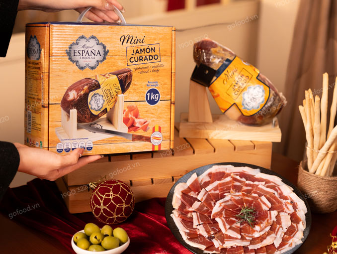 Đùi Heo Muối Mini Jamón Curado 1kg - Đùi Sau, Không Xương