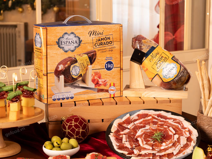 Đùi Heo Muối Mini Jamón Curado 1kg - Đùi Sau, Không Xương