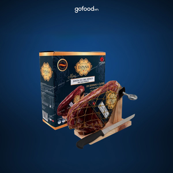 Đùi heo muối mini không xương Jamon de Cebo Iberico 50% Raza Iberica