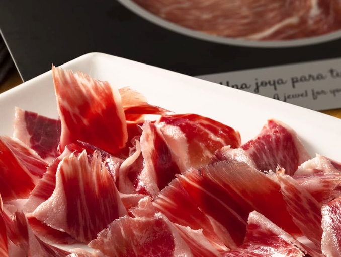 Thịt đùi lợn muối thái lát Iberico Bellota Ham 75% Iberian Breed