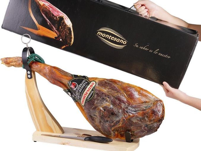 Đùi heo muối Serrano Montesano - Đùi sau heo trắng nguyên xương