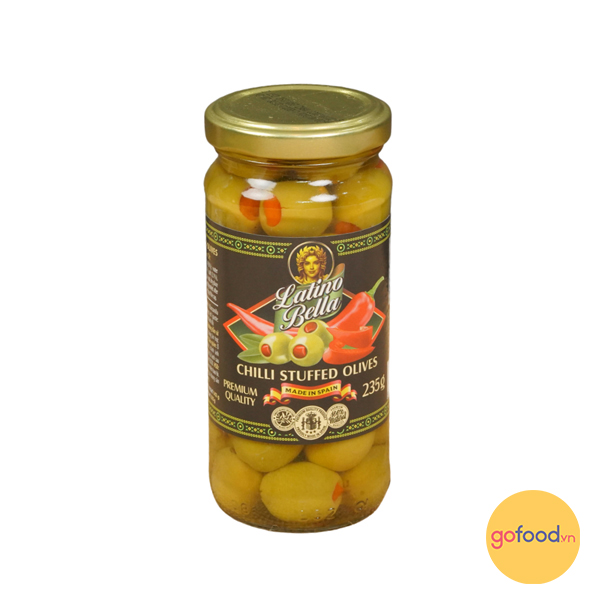 Trái Ô liu nhân ớt Latino Bella 235 gr