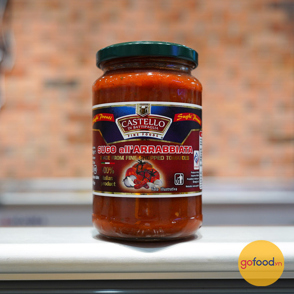 Sốt Mì Ý vị cà chua Arrabbiata Castello 350g