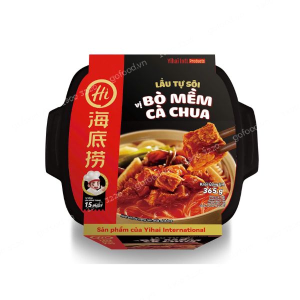 Lẩu Tự Sôi Haidilao Vị Bò Mềm Cà Chua (365gr/gói)