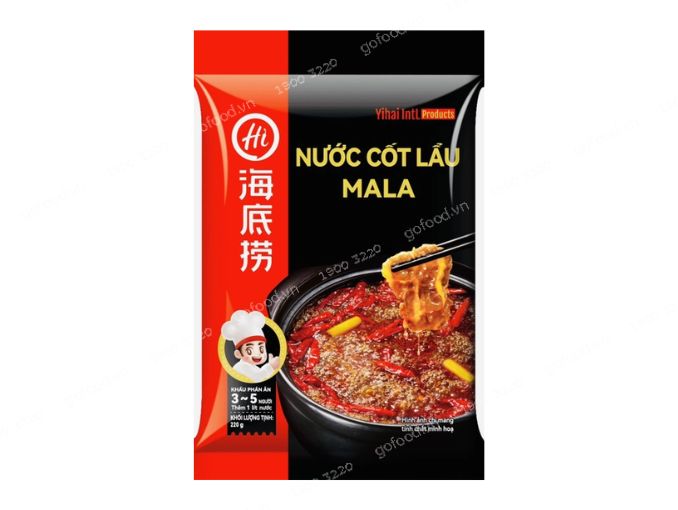 Nước cốt lẩu Haidilao vị Mala Tứ Xuyên (220gr/gói)