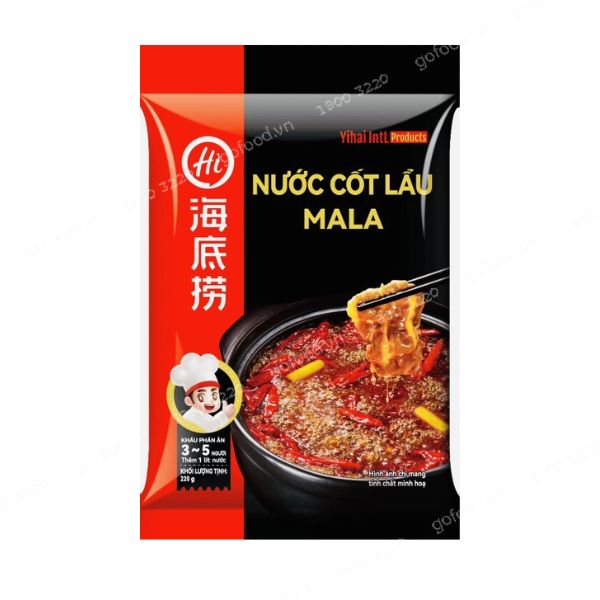 Nước cốt lẩu Haidilao vị Mala Tứ Xuyên (220gr/gói)
