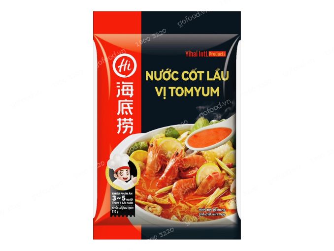 Nước cốt lẩu Haidilao vị Tomyum (210gr/gói)