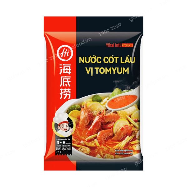 Nước cốt lẩu Haidilao vị Tomyum (210gr/gói)