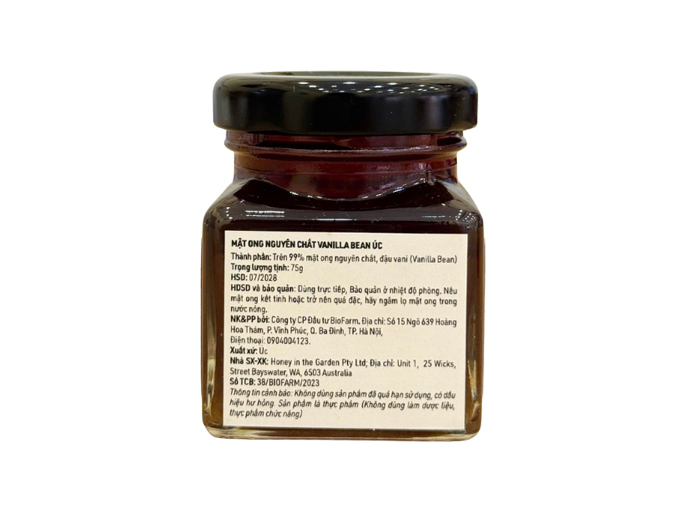 Mật ong Vanilla Bean 75gr (Glass)