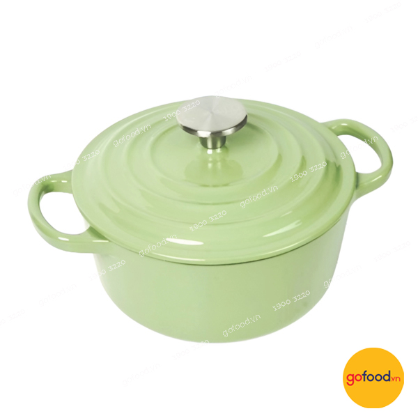 Nồi gang phủ gốm Chef Studio 18cm (Màu xanh ngọc)