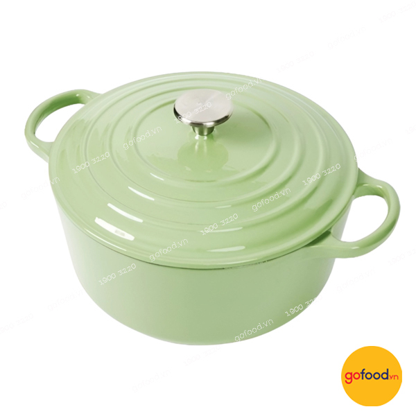 Nồi gang phủ gốm Chef Studio 22cm (Màu xanh ngọc)