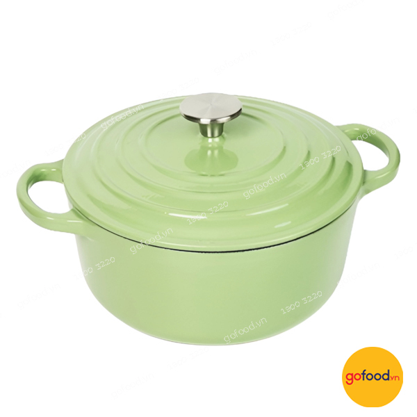 Nồi gang phủ gốm Chef Studio 24cm (Màu xanh ngọc)