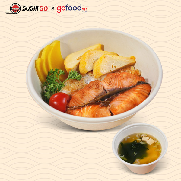 Cơm Cá Hồi Sốt Teriyaki