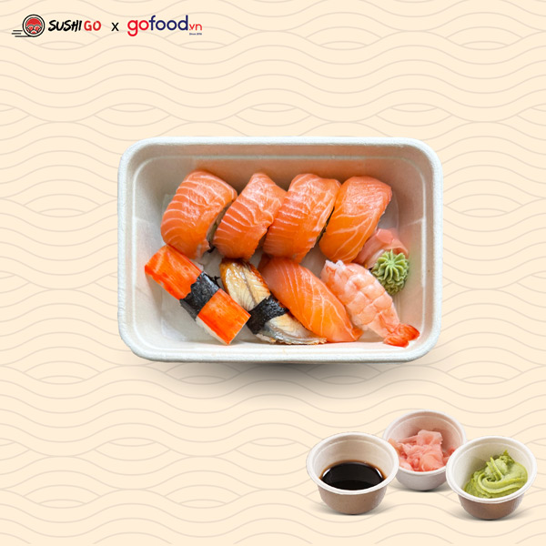 Combo maki phủ cá hồi & nigiri