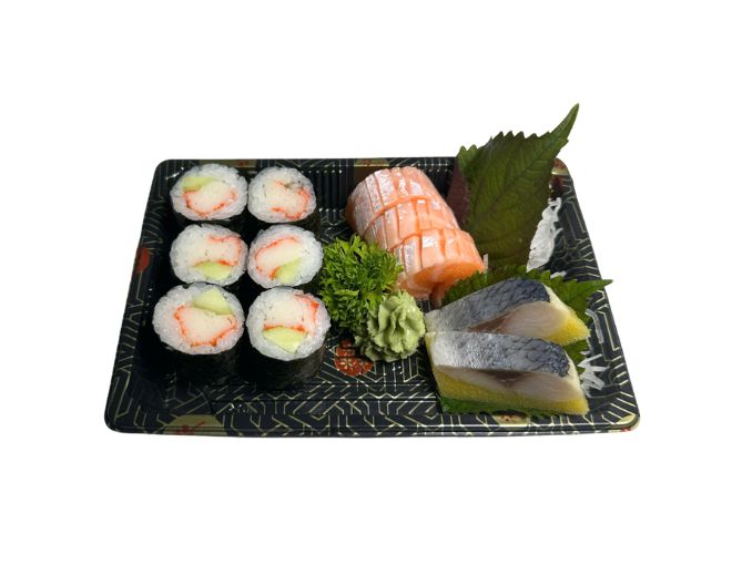 Combo Sushi box 5 và Salad cá hồi bơ